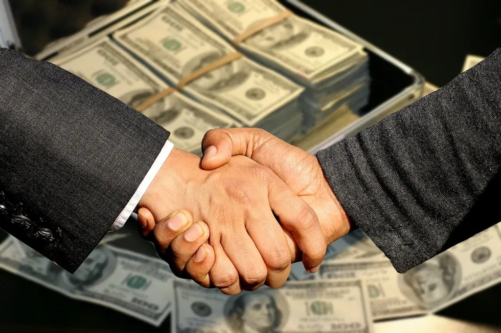 conclusion of the contract, handshake, trade